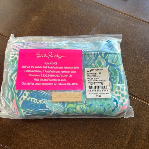 NWT Lilly Pulitzer zip top wallet - Picture 3 of 4